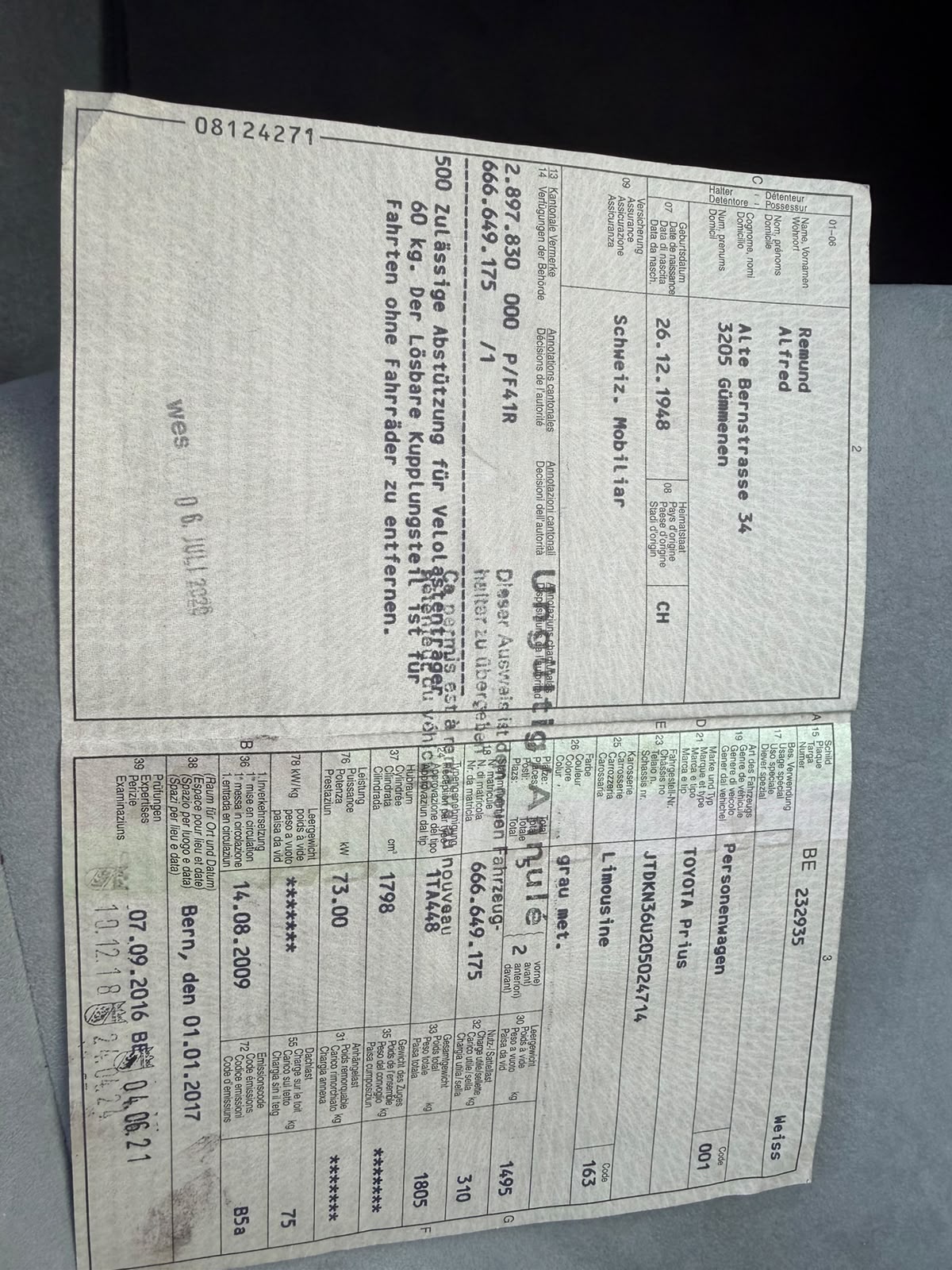 
								Toyota Prius 2009 Hybrid 1.8 full									